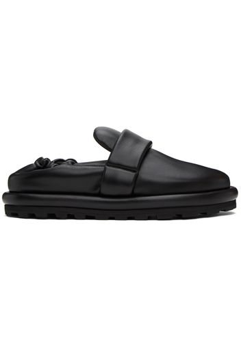 Jil Sander Black Strap Sabot Loafers