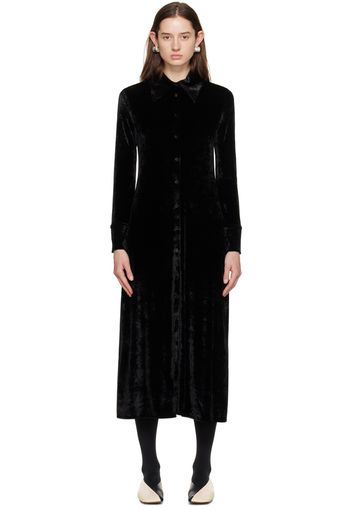 Jil Sander Black Long Sleeve Midi Dress