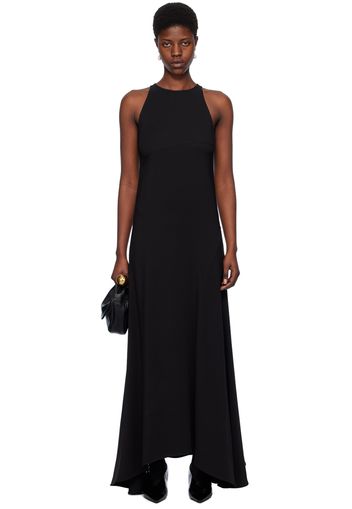 Jil Sander Black Flared Maxi Dress