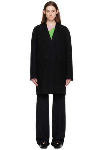 Jil Sander Black Double-Breasted Coat