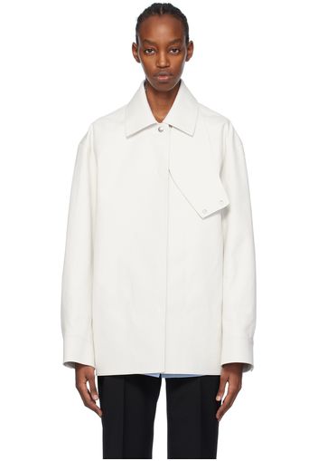 Jil Sander Off White Detachable Collar Jacket