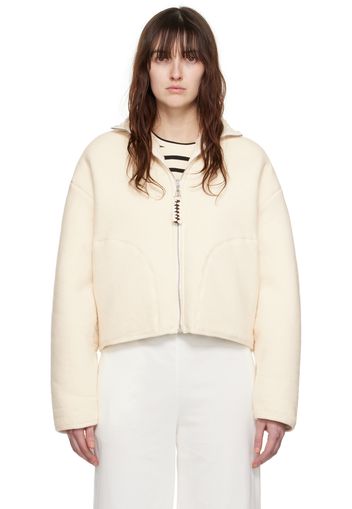 Jil Sander Off-White Stand Collar Jacket