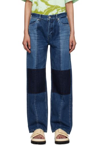 Jil Sander Blue Paneled Jeans