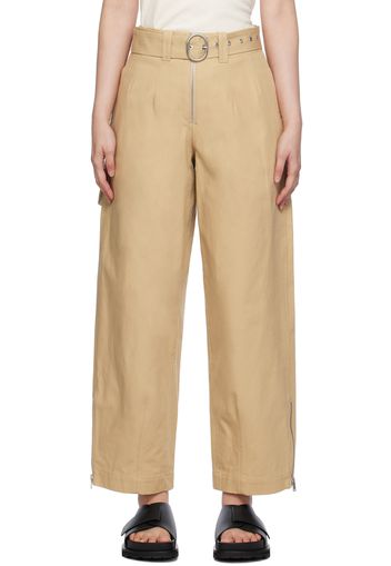 Jil Sander Beige Tailored Trousers