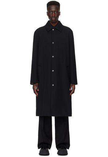 Jil Sander Black Press-Stud Coat