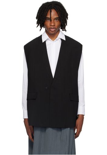 Jil Sander Black Single-Breasted Vest