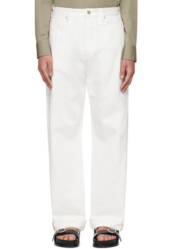 Jil Sander White Twisted Jeans