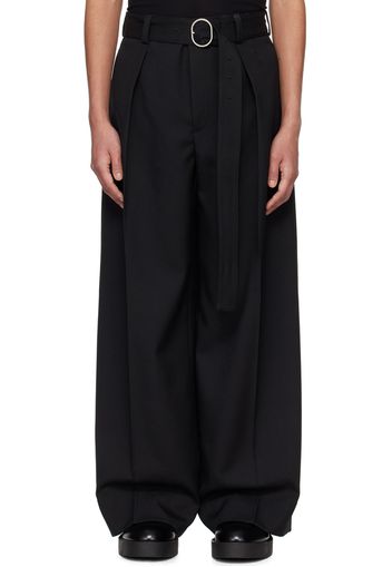 Jil Sander Black Belted Trousers