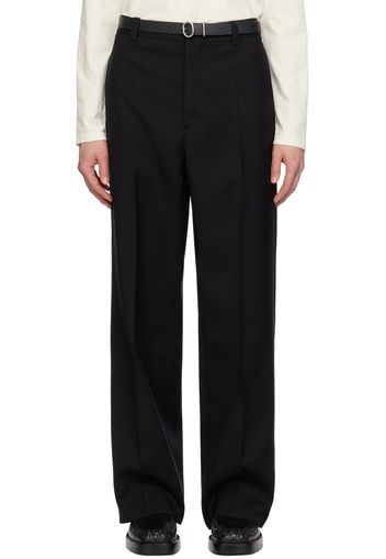 Jil Sander Black Creased Trousers