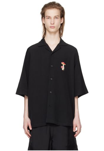 Jil Sander Black Embroidered Shirt