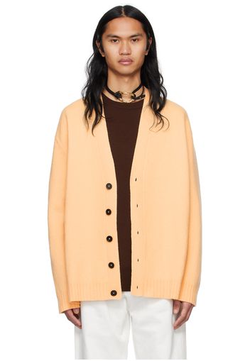 Jil Sander Orange Buttoned Cardigan