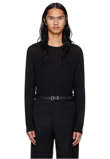 Jil Sander Black Embroidered Sweater