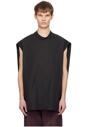 Jil Sander Black Button Tank Top