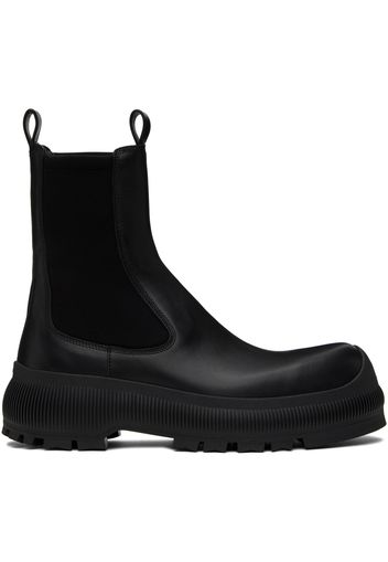 Jil Sander Black Leather Chelsea Boots