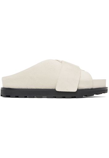 Jil Sander Off-White Velcro Sandals