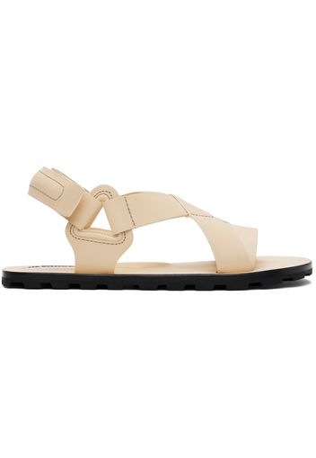 Jil Sander Beige Open Toe Sandals