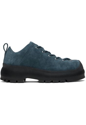 Jil Sander Blue Thick Suede Reverse Sneakers