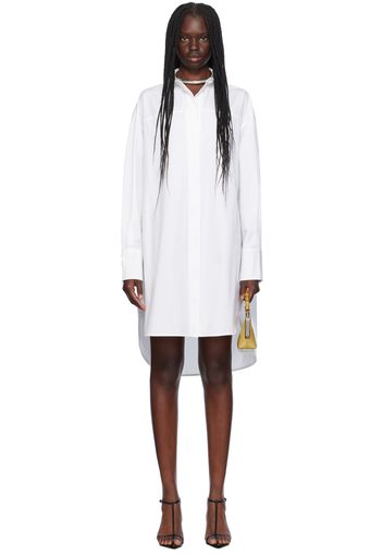 Jil Sander White Button-Up Midi Dress