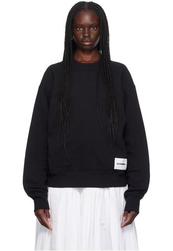 Jil Sander Black Logo Patch Sweatshirt