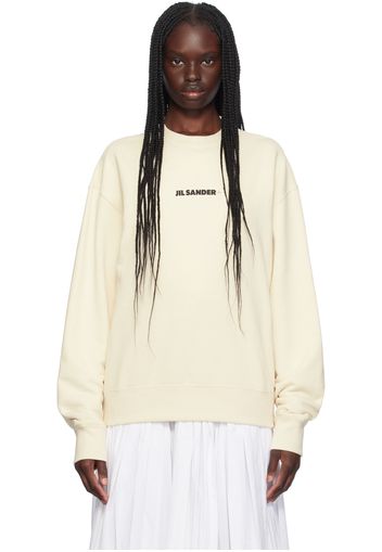 Jil Sander Off-White Printed Logo Sweatshirt