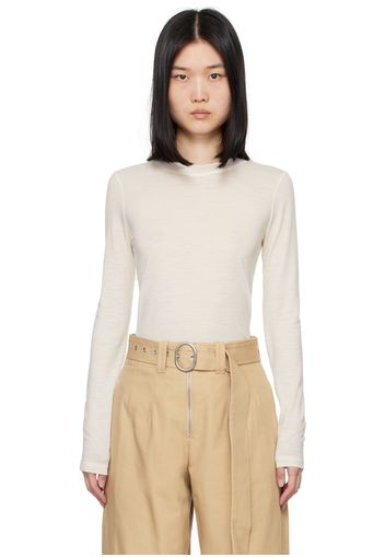 Jil Sander Off-White Crewneck Long Sleeve T-Shirt