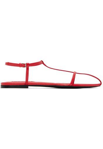 Jil Sander Red Flat Sandals