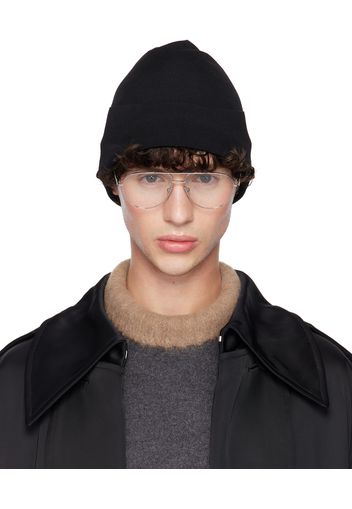 Jil Sander Black Ribbed Beanie