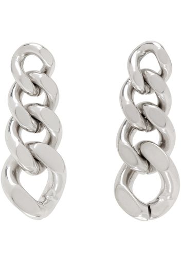 Jil Sander Silver Curb Chain Earrings