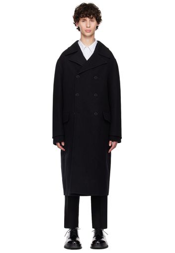 Jil Sander Black Double-Breasted Coat