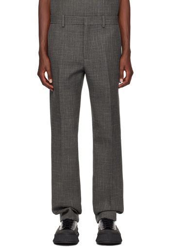 Jil Sander Gray Creased Trousers