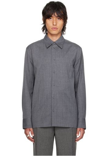 Jil Sander Gray Wool Shirt