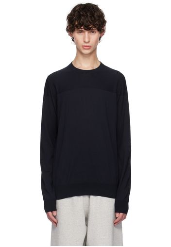 Jil Sander Navy Crewneck Long Sleeve T-Shirt