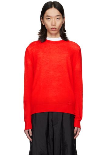 Jil Sander Red Crewneck Sweater