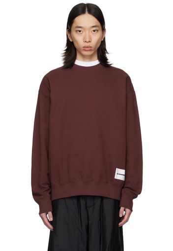 Jil Sander Burgundy Logo Patch Sweatshirt