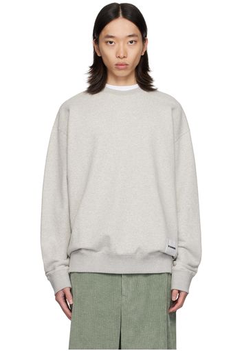 Jil Sander Gray Logo Patch Sweatshirt