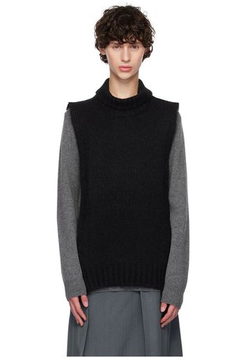 Jil Sander Black Vented Vest