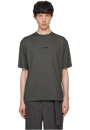 Jil Sander Green Printed-Logo T-Shirt