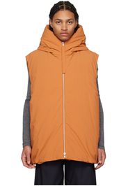 Jil Sander Orange Hooded Down Vest