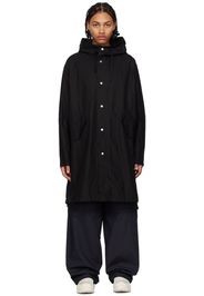 Jil Sander Black Press-Stud Coat