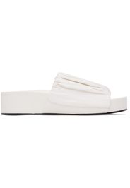 Jil Sander White Oversized Ruched Sandals