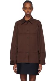 Jil Sander Brown Spread Collar Shirt