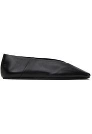 Jil Sander Black Square Toe Ballerina Flats