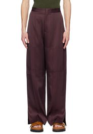 Jil Sander Brown Paneled Trousers