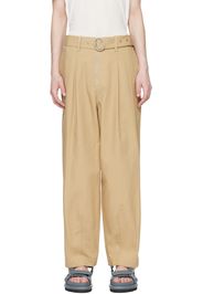 Jil Sander Beige Belted Trousers