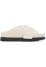 Jil Sander Off-White Velcro Sandals