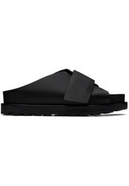 Jil Sander Black Cross-Strap Slides