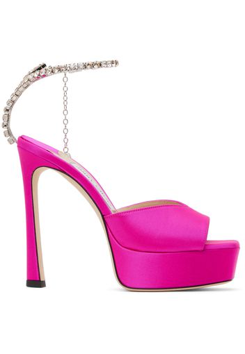 Jimmy Choo Pink Saeda 125 Heeled Sandals