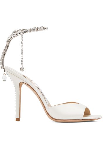 Jimmy Choo White Saeda 100 Heeled Sandals