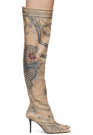 Jimmy Choo Jimmy Choo / Jean Paul Gaultier Beige Over-The-Knee Boots