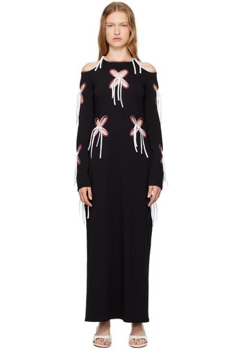 J.Kim Black Yin Yang Midi Dress